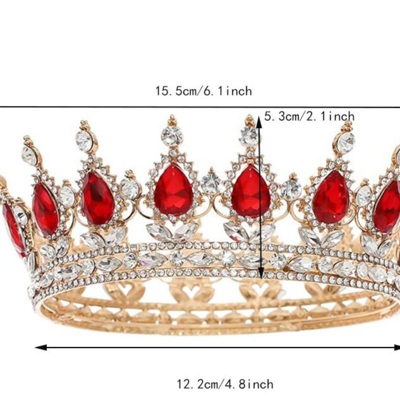 Big Crown Bridal Wedding Tiara Colorful Round Tiara Birthday Cake Decorative Ornament Queen Atmosphere