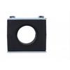 2PCS Black Pipe Clamp Bolted Plastic Clip Tube Fastener 6-50mm Diameter for Fixing And Binding