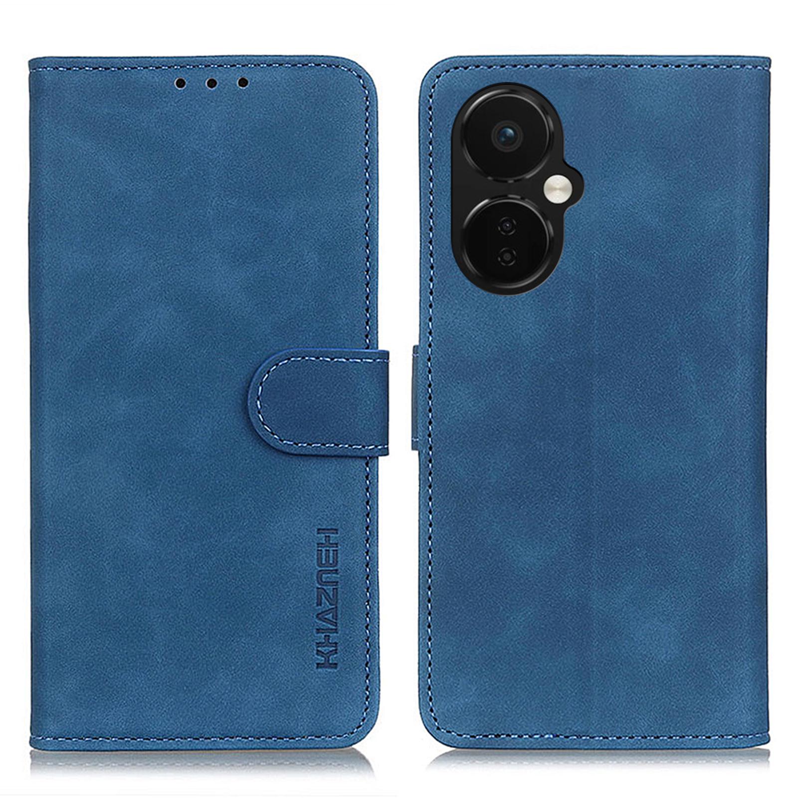 

KHAZNEH For OnePlus Nord CE 3 Lite 5G/Nord N30 5G Phone Wallet Case Retro Texture PU Leather Stand Cell Phone Cover Blue