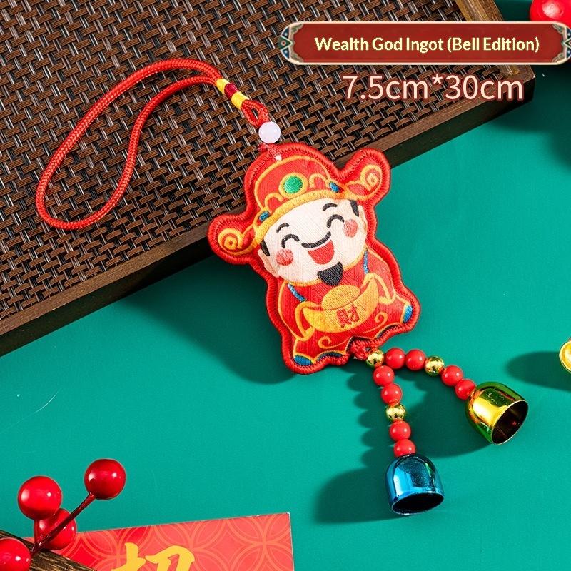 Chinese Style Zodiac Mascot Pendant Blessing Embroidery Lucky Fragrant Bag With Tassels Horse Incense Bag Car Hanging