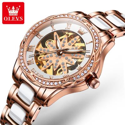 OLEVS Neue Uhr Hohl Automatische Mechanische Uhr Damenuhr Damenuhr