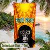 Gorilla Tag cartoon Beach Towel, Personalized Custom Text, Quick Dry Soft Large Towel For Swimming Pool Travel