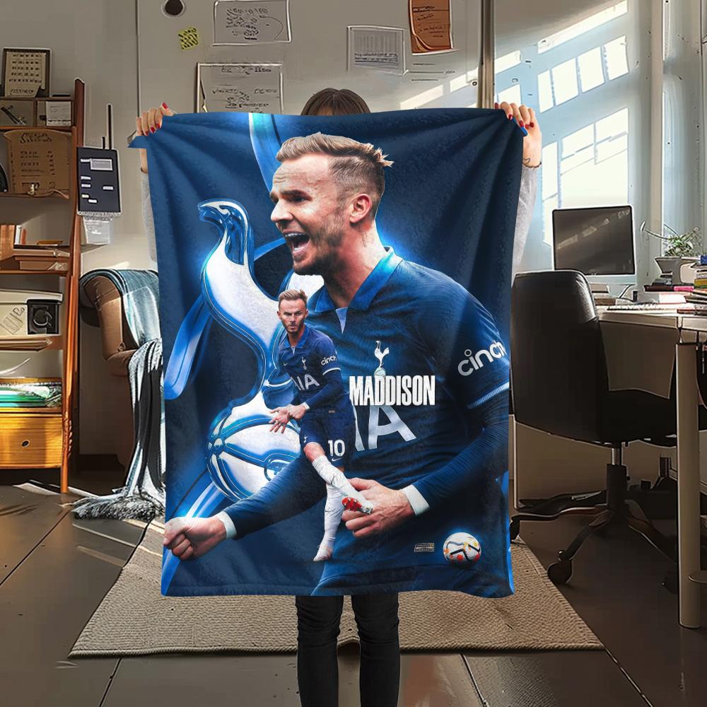 Tottenham Team Print FlAannel Blanket, High Quality Comfortable for All Seasons, Home Decor, Warmth and Comfort