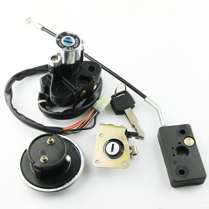 Motorcycle Ignition Switch Fuel Tank Cap Kit For Suzuki GZ125 1998-2003 GZ250 1999-2011 GZ 125 250 Seat Lock Cover Key Set Parts