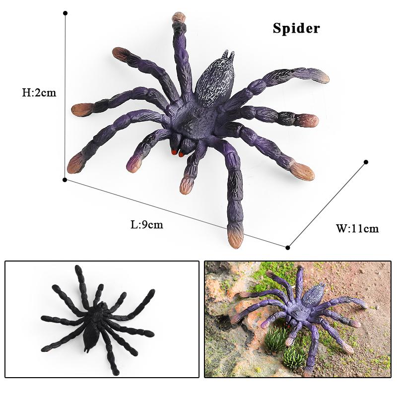 Oenux Insekten Tiere Modell Spinnennetz Skorpion Fledermaus Actionfiguren Figur Miniatur Niedlich Pädagogisch Kinder Spielzeug Halloween Geschenk