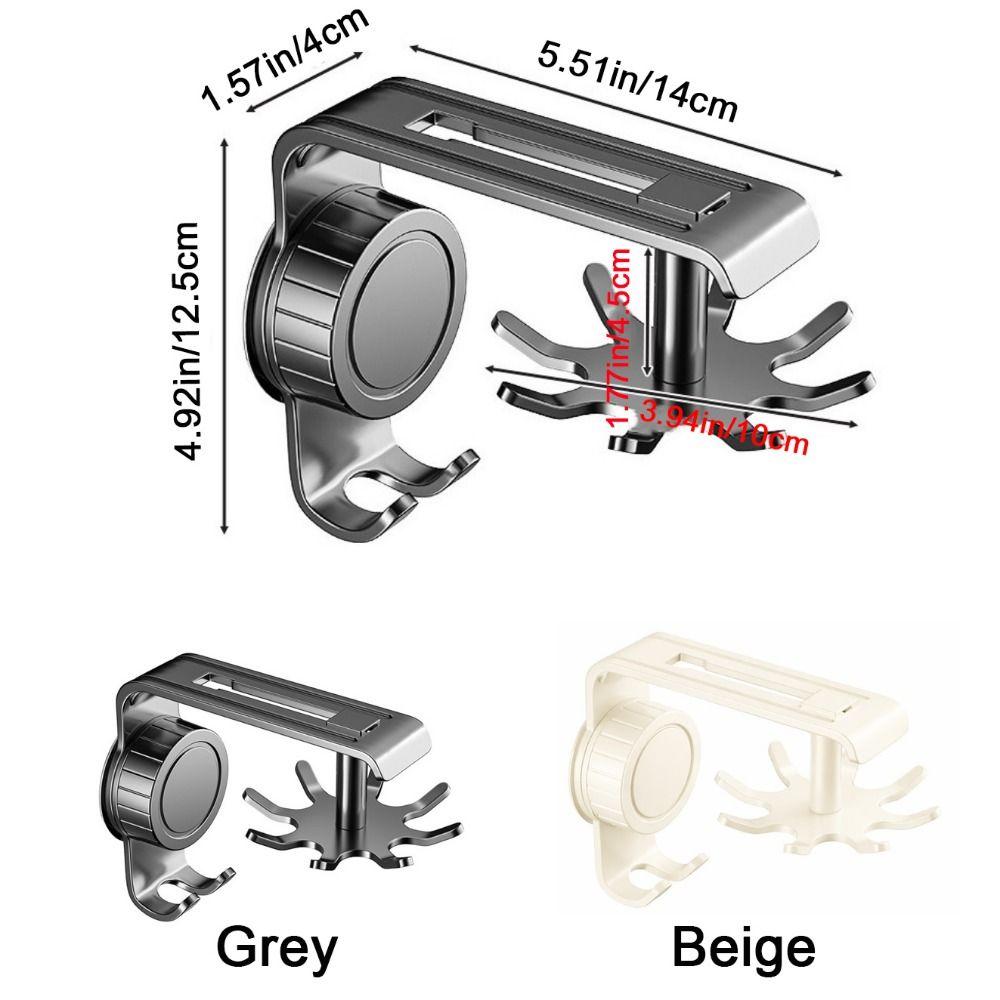 360 Degrees Rotatable Kitchen Hook Non Punching Spoon Hanging Rack  Bathroom