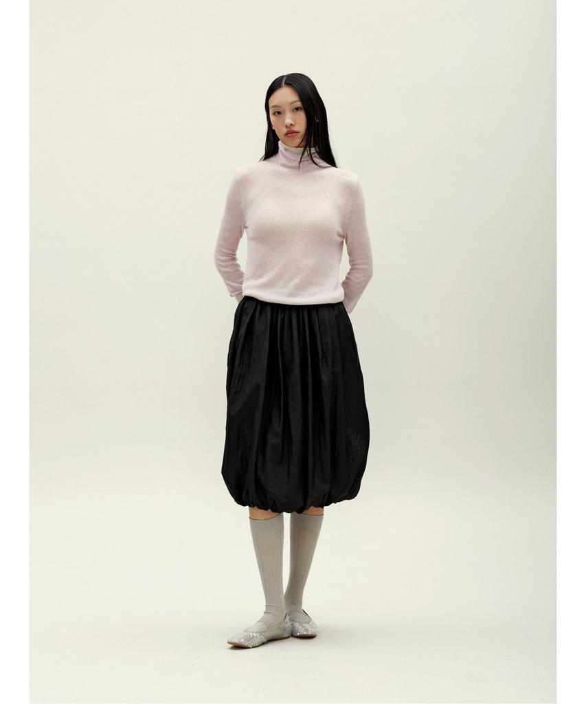 Anggae Layered Two Tone Turtleneck Pink