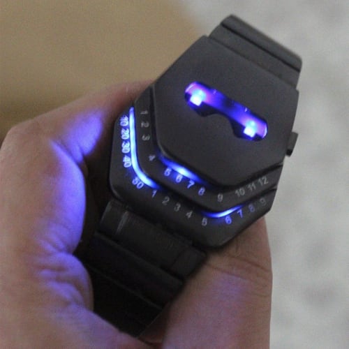 Soleasy Men's Special Cool Gadget Interesting Snakehead Design Blue LED Watch WTH8021