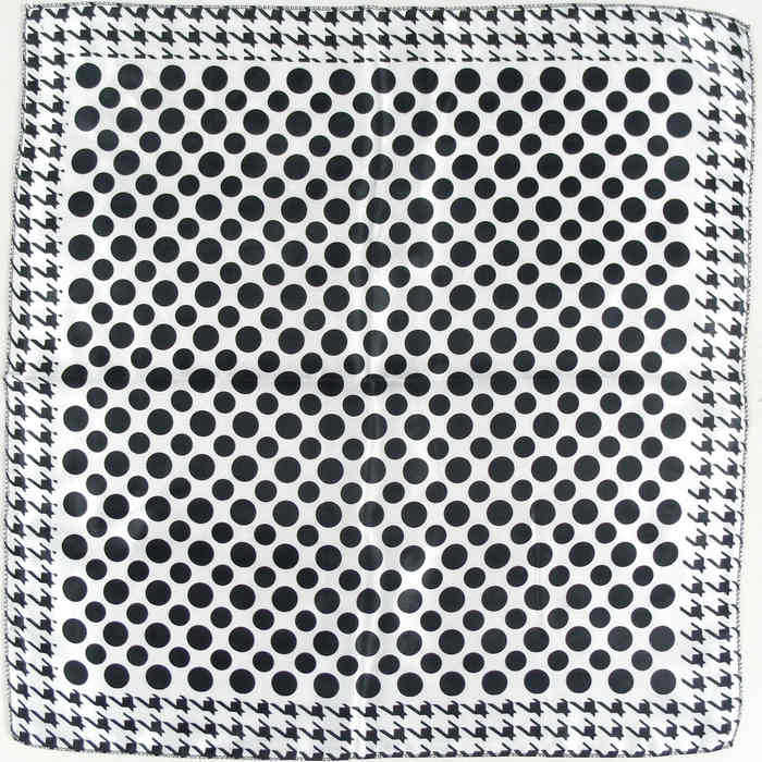 [BYSIFA] Black White Striped Women Small Square Scarf Spring Autumn Professional Silk Scarf Brand Magic Scarves 52*52cm