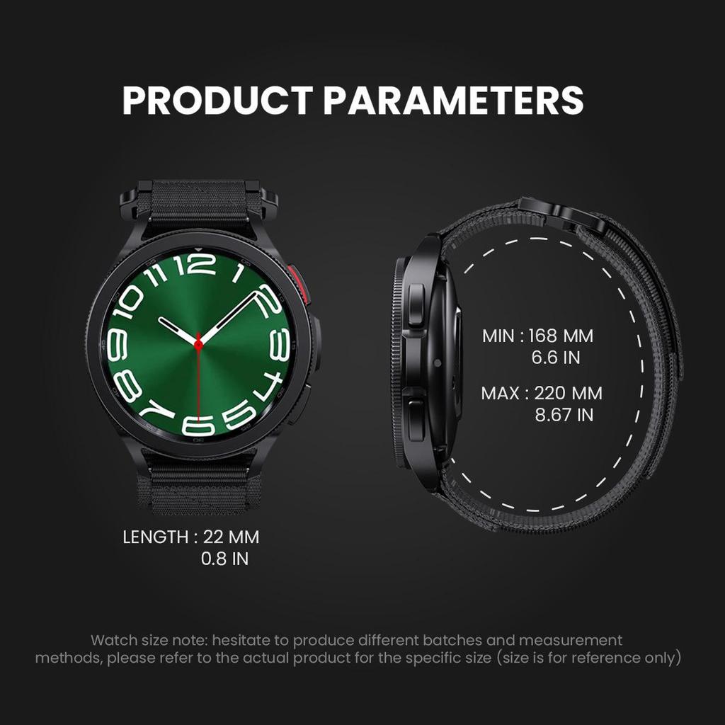 20/22MM Nylon Woven Strap for Huawei GT3/4 & Samsung Watches - Tactical Outdoor Sports Band