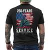 250 Years America Anniversary 250th Independence Day US Flag Back Unisex T-Shirt
