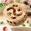 Sturdy Cat Maze Toy Interactive with Rolling Balls, Durable Density Board Scratching Indoor Pet Enrichment Toys Toy, Anxiety Relief Wooden Track