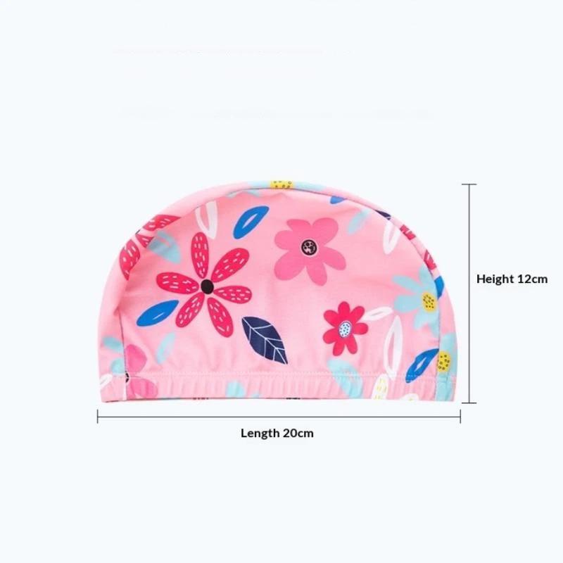Kids Cartoon Print Swim Cap High Elasticity Waterproof Swimming Hat For Boys Girls Pool Beach Water Sports