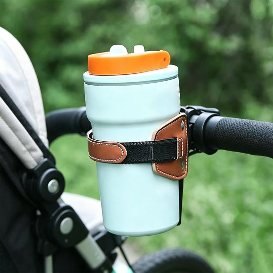 Bicycle Water Bottle Holder, Vintage Faux Leather Motorcycle Cup Holder, Handcrafted Bottle Cage Drink Mount, Cycling Accessories