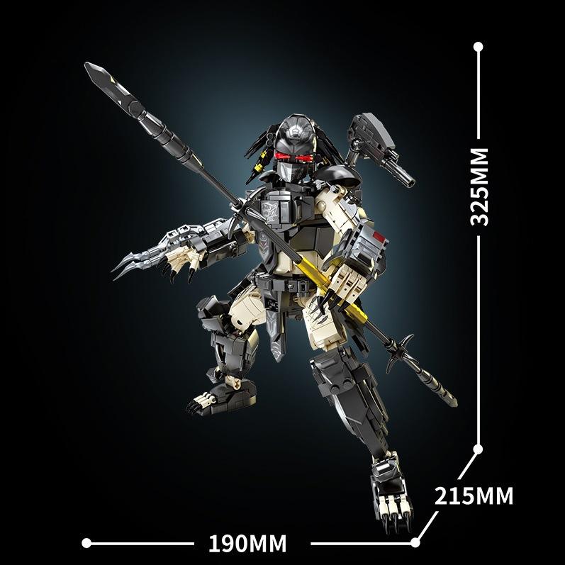 Predator MOC Bausteine Alien Monster Klassiker Film DIY Mini Steine Figur Montage Spielzeug Für Kind Geburtstagsgeschenke