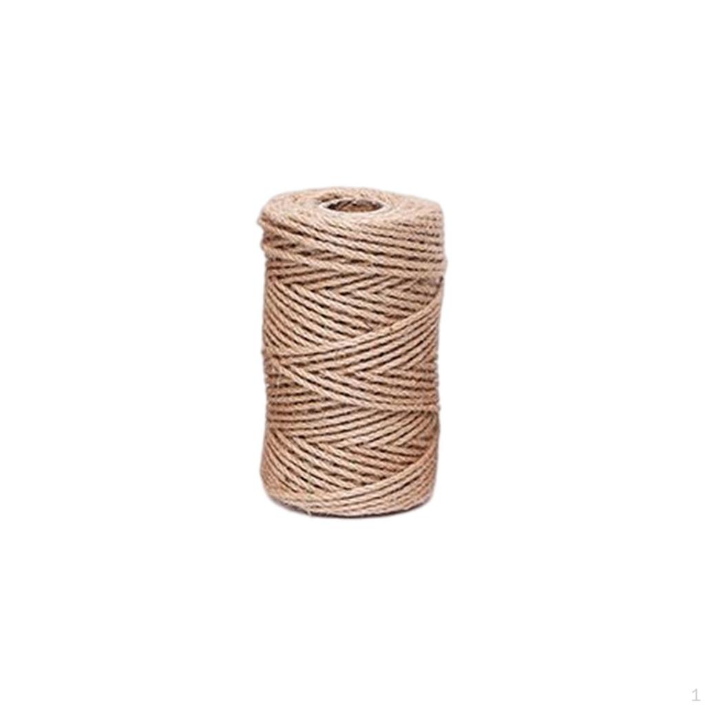 Fine Jute Twine Handcraft Decorative Twisted Sisal Rope for Pet Cat DIY Scratcher Home Garden Decor