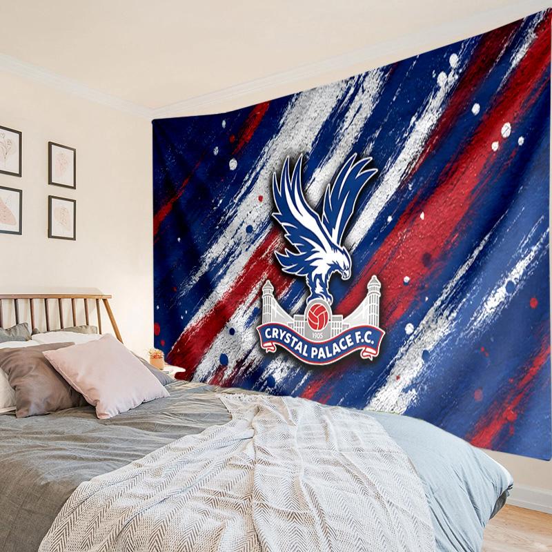 Crystal Palace Crest Design Tapestry, Unique Design Tapestry, Wall Decor for Bedroom,Livingroom, Playroom,Heartwarming Fan Holiday Gifts