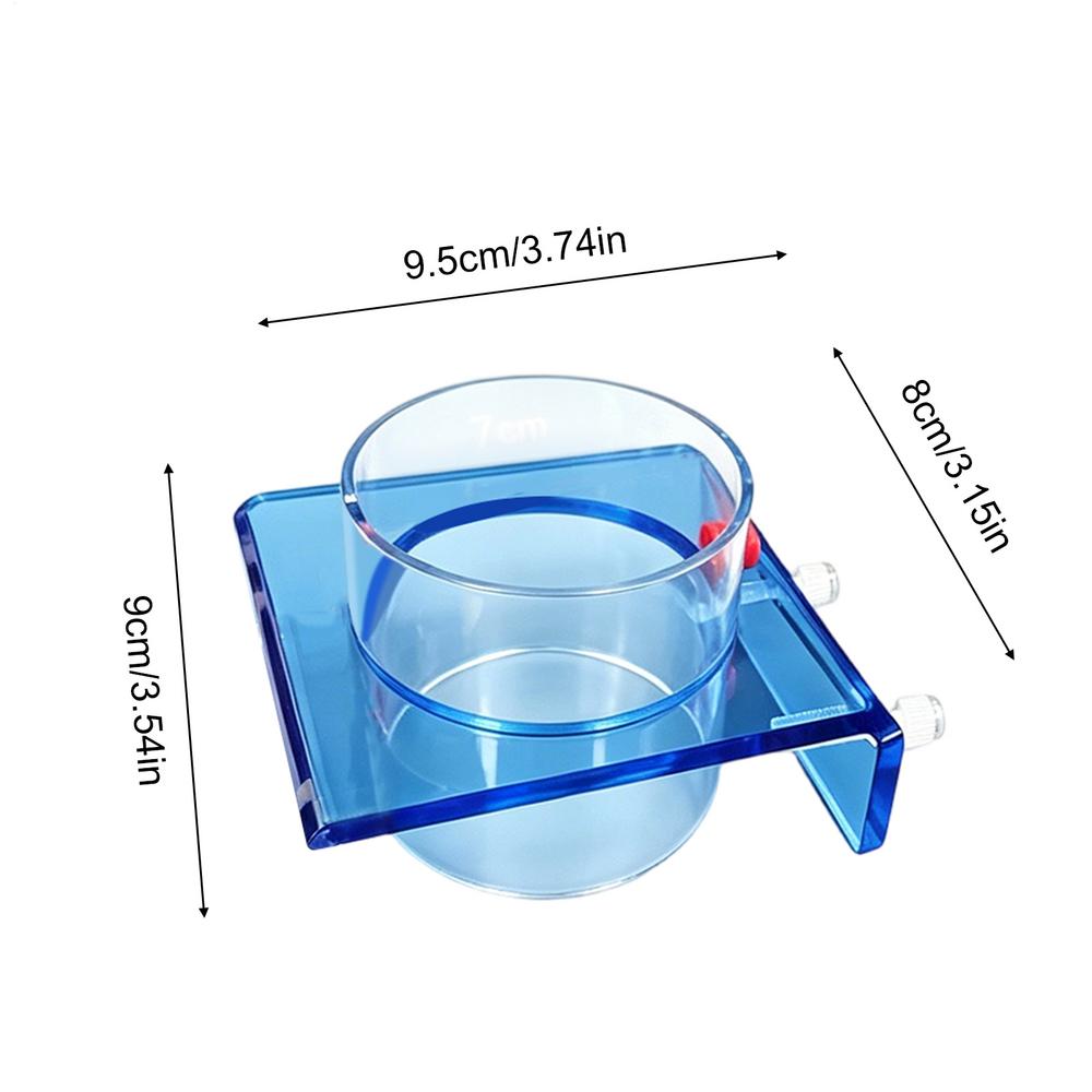 Feeding Dish Aquarium Fish Tank Reptiles Feeder Bowl with Suction Cup Acrylic  Fluorescent  Fish Feeding Aquarium Supplies