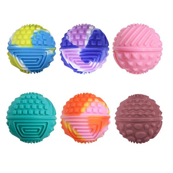 Silicone Magnetic Ball Fidget Toy Stress Relief Sensory Toy with Textures Quiet Office Desk Toy for Women Men Teens