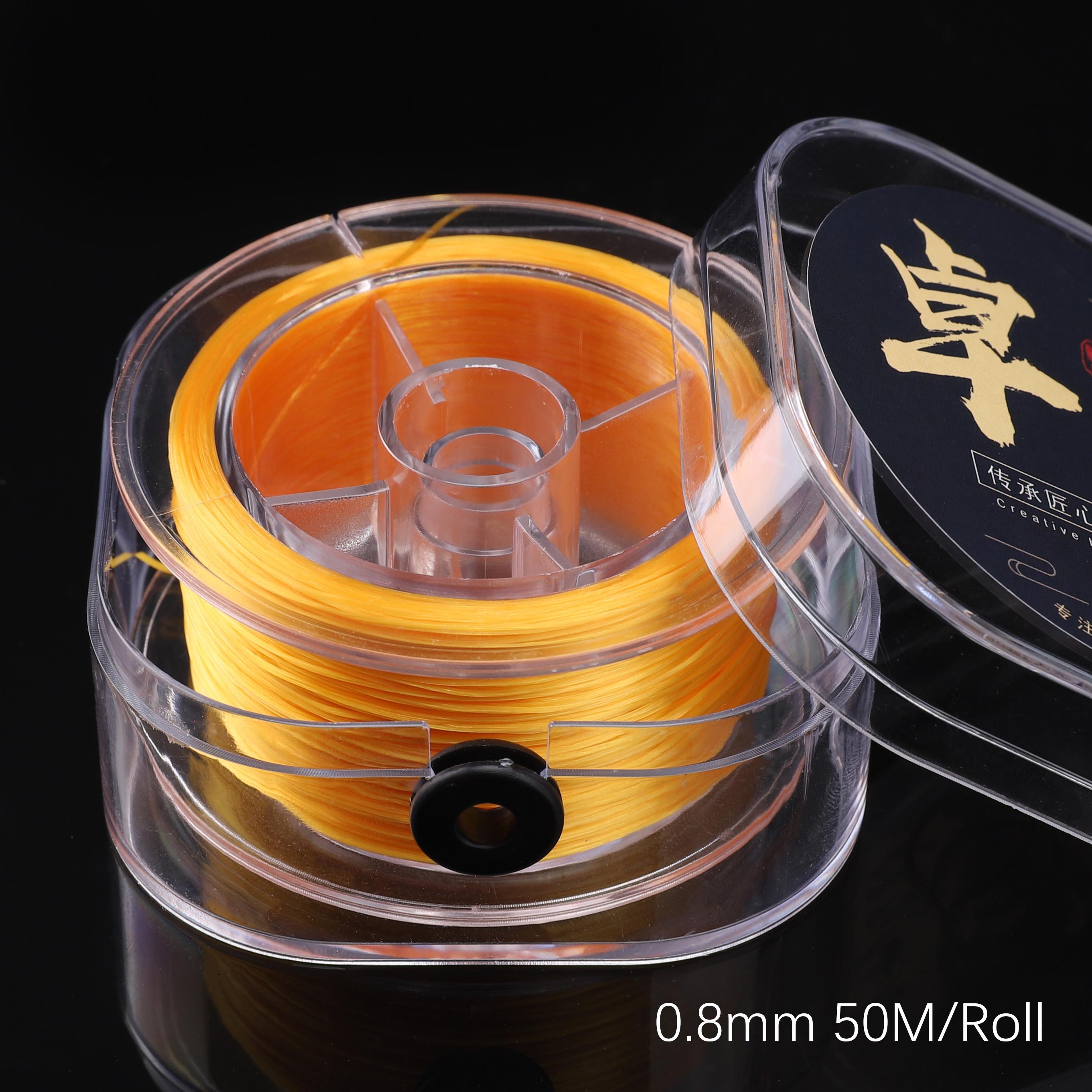 

50-100 метров Эластичная нить Круглая Кристальная нить Нейлоновая Резиновая Эластичная нить для изготовления ювелирных изделий Бисероплетения Браслетов 0.8mm 50meter золотистый