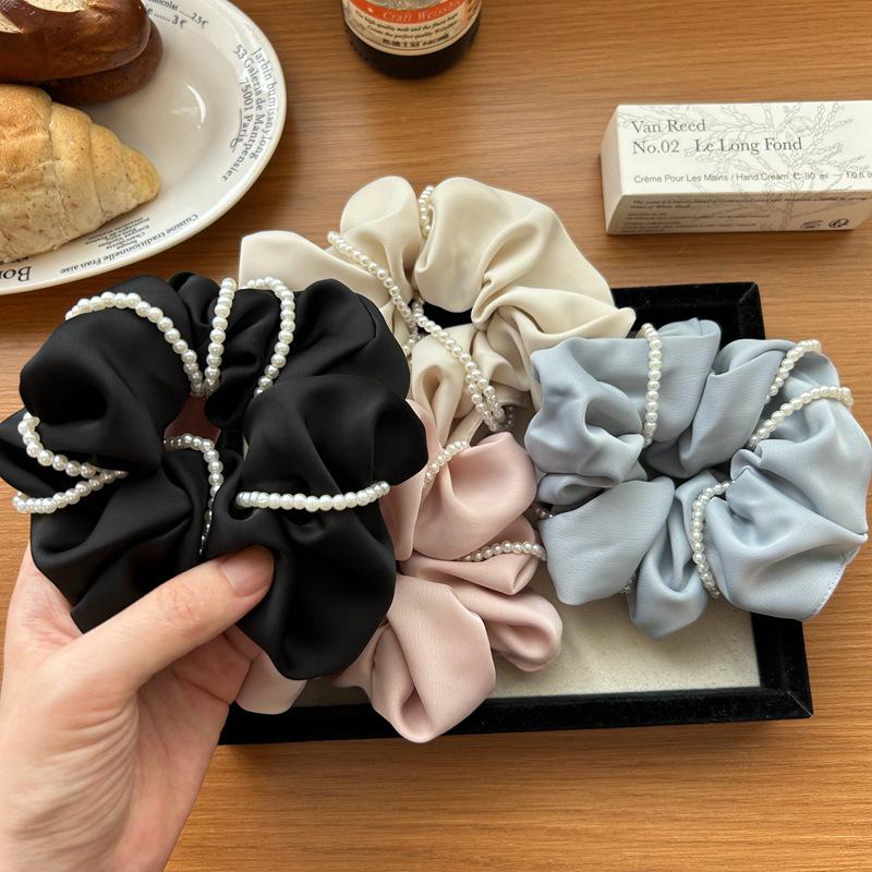 Korean Pearl Scrunchie - Versatile Summer Ponytail Hair Tie