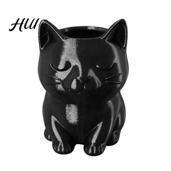 Cat Shaped Pencil Holder Pen Holder, Cute Kitty Desk Organizer for Stationery Storage, Large Healing Decor Capacity Stand Office Home, Creative