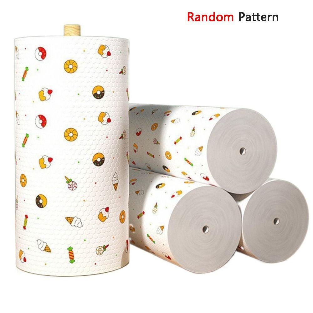 Non-woven Fabric Disposable Kitchen Paper Thickened Kitchen Dishcloth  Rolls  Washing Dishes