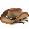 Spring and Summer Sun Hat Western Cowboy Straw Hat Outdoor Beach Hat Sun Hat