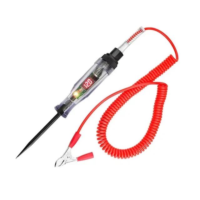 6V/12V/24V Car Circuit Tester Premium Test Light Probe Pen Light Bulb Diagnostic Tool Truck Voltage Circuit Tester Auto Repair