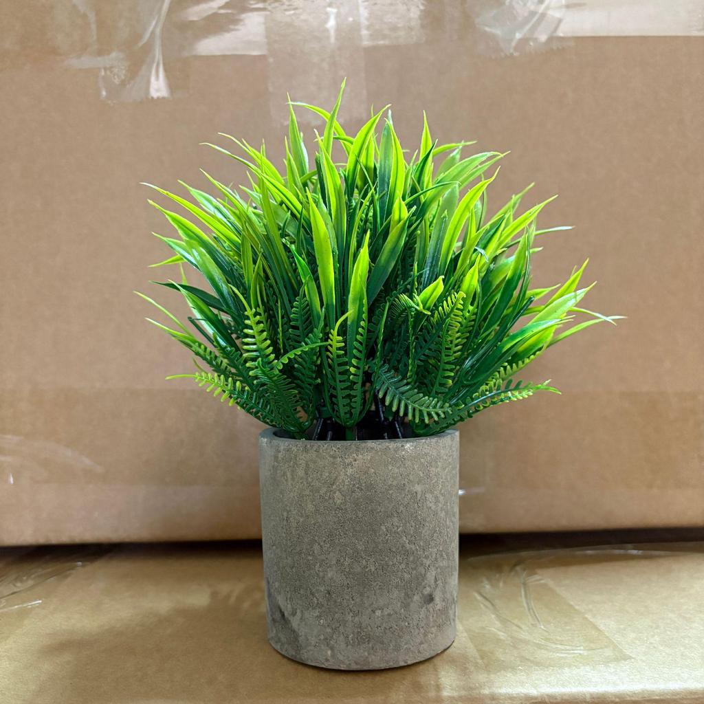 Small Potted Eucalyptus Artificial Plant for Shelf, Desk, or Table Decoration