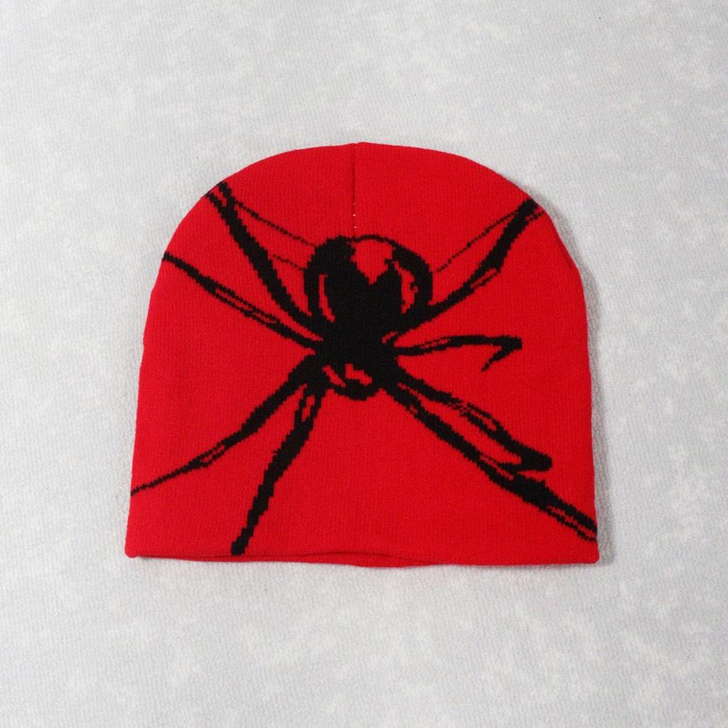New Jacquard Autumn/Winter Halloween Spider Knit Hat for Men and Women