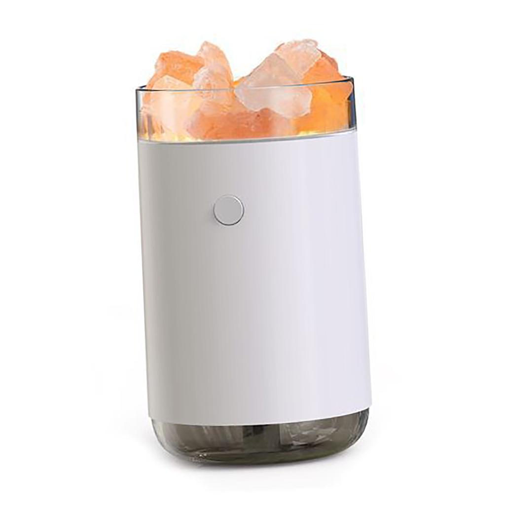Humidificateur Diffuseur de Sel USB Diffuseur Humidificateur de Bureau avec Effet de Lumière Colorée