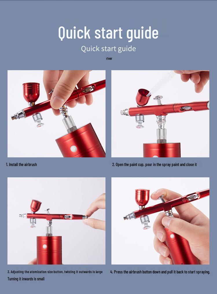 Portable Electric Airbrush & Air Pump Set for Painting, Tattooing, and Coloring