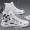 Graffiti High Top Canvas Shoes Ins Flat Shoes Casual Sports Cloth Shoes Student Campus Style