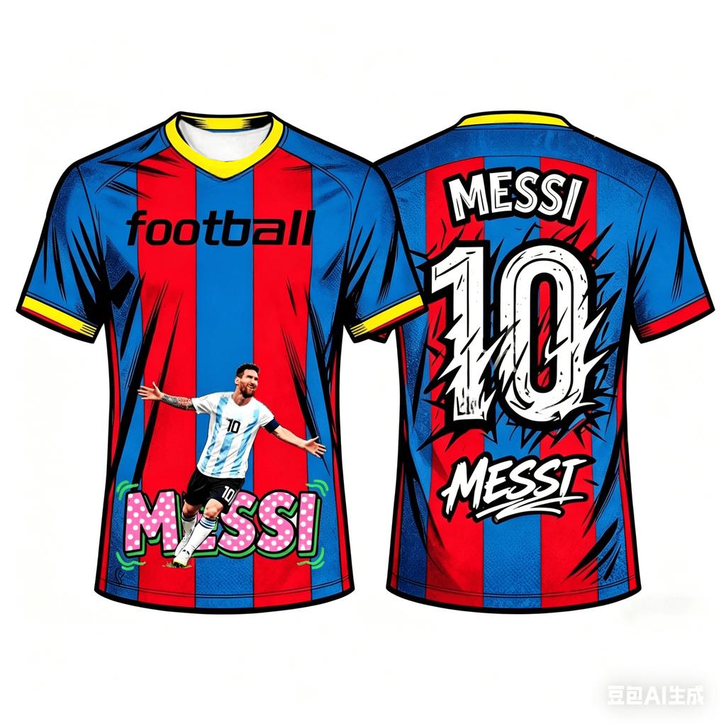 Schnelltrocknendes atmungsaktives Messi Sport 3D-gedrucktes T-Shirt für Erwachsene und Kinder, Nummer 10, Perfekt zum Laufen und Fußballschauen