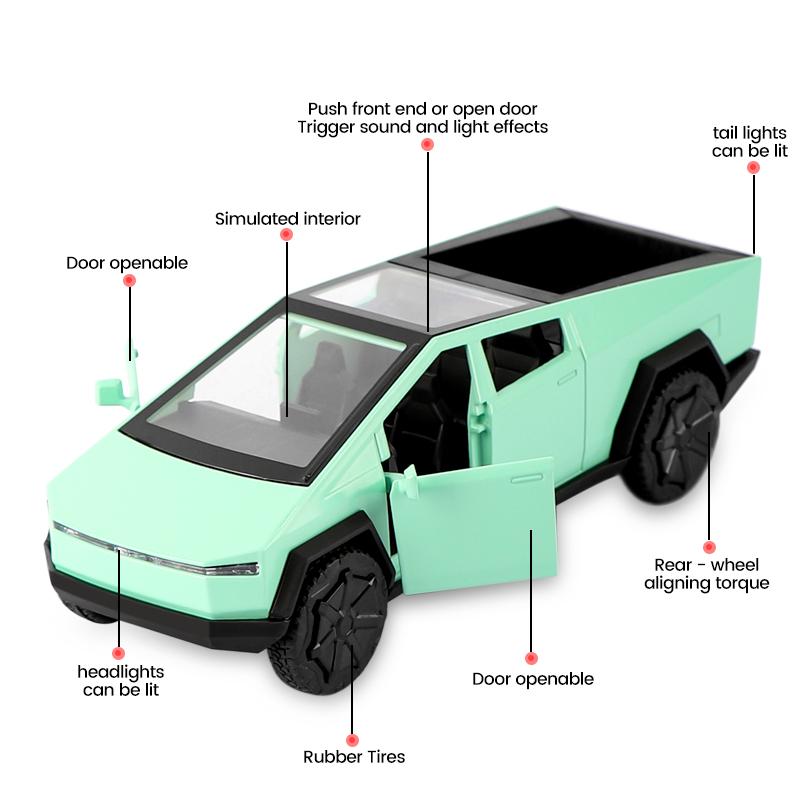 1:32 Legierung Auto Modell Cybertruck Pickup Diecasts Metall Spielzeug Geländefahrzeuge Auto Modell Simulation Sammlung Kinder Geschenke