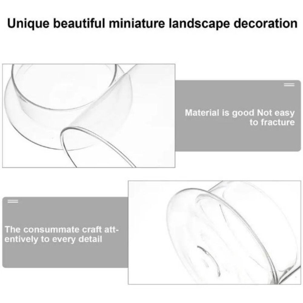 Fresh-keeping Micro Landscape Bottle Dust-proof Transparent Glass Cover  Bedroom