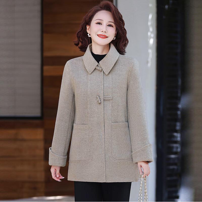 Elegant Plus Size Autumn/Winter Woolen Coat for Women