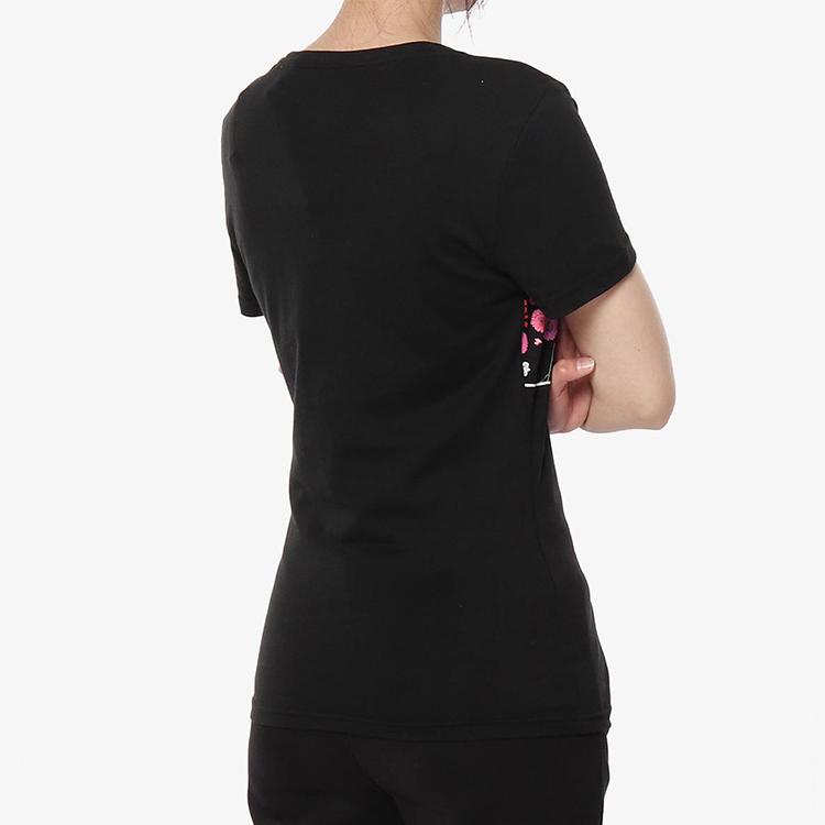 Adidas Neo Casual Sports Round Neck T-Shirt Women Tops Black CV9240