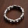 Stainless Steel Bike Chain Design Bracelet Adjustable High Polished Biker Link Chain Bracelet Comfortable To Wear Fashion