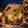 Pearl Bead Wooden House Craft Kit Wooden House DIY Pearl Bead Craft Set  Christmas Decoration