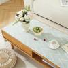 End Table Decoration Farmhouse Rectangular Cotton Coffee Table Cloth with Pockets