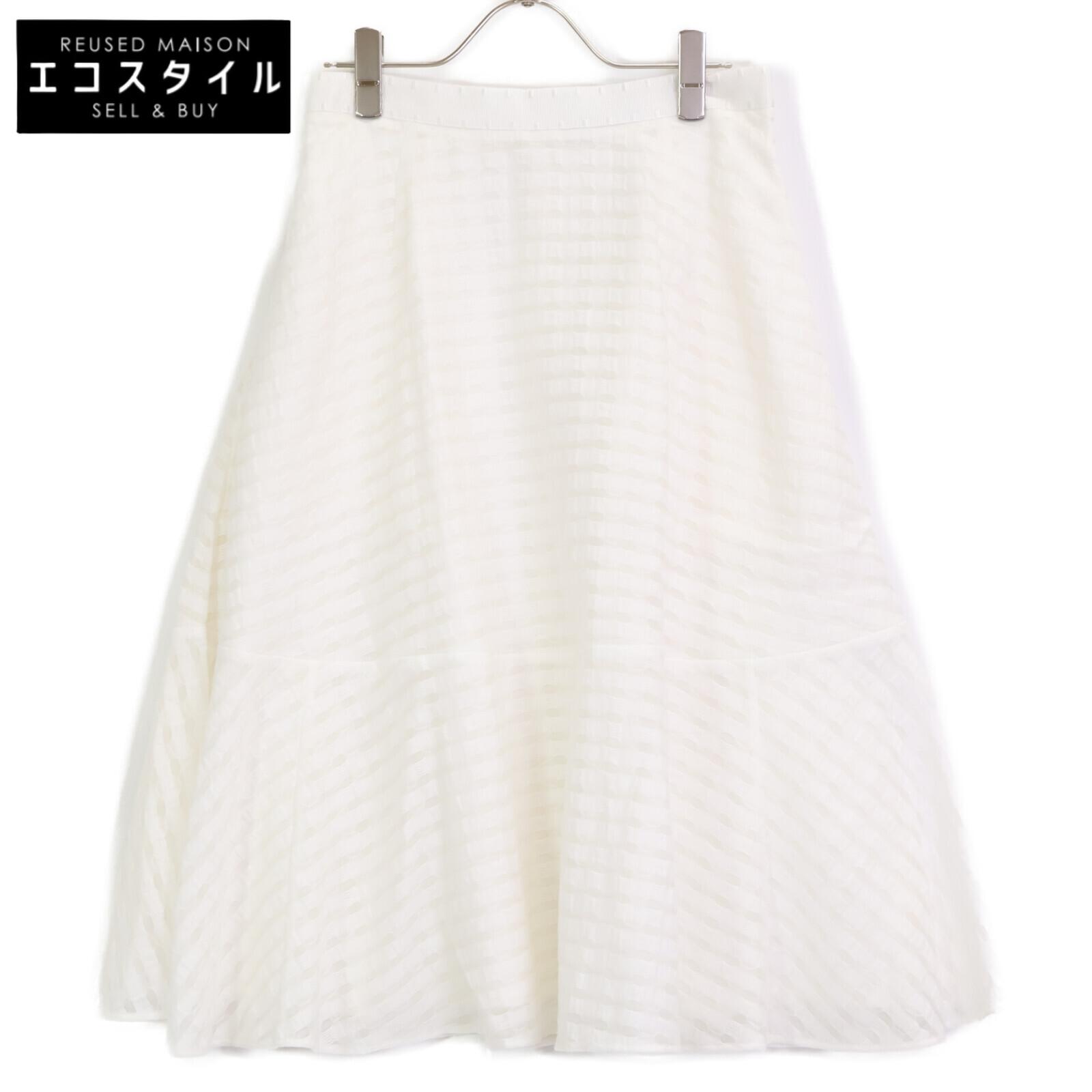 

FOXEY BOUTIQUE 38165 Linen Blend Flare Skirt skirt 40 whiteUsed