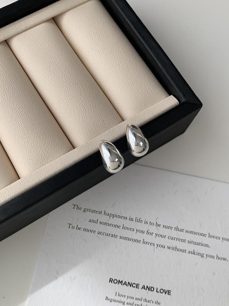 Mido S Silver Needle Simple Small Water Drop Earrings Small Earrings Stylish Temperament Cold Wind Exquisite Versatile Commuter