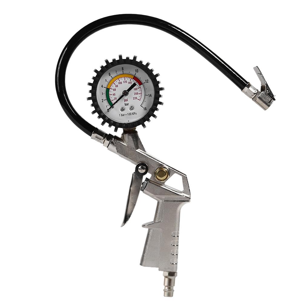 Car Tire Pressure Gauge Air Pressure Inflator Gauge Meter Tyre Pressure Monitoring System EU Plug 0-220 PSI Tester Tool