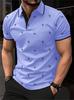 Sommer Europäische und Amerikanische Herrenmode Personalisierter Bedruckter Streetwear Kragen Kurzärmeliges Polo Top