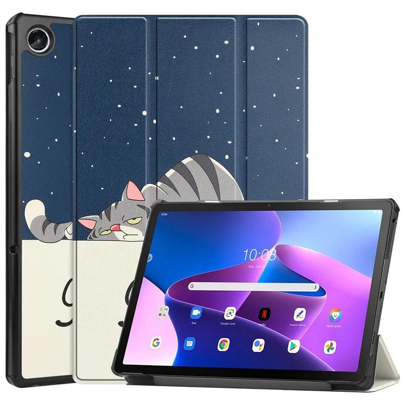 Für Lenovo Tab K10 Pro K10 2ND K11 K10C TB-X6E6F Niedliche Bemalte Lederständer Hartschale Für Lenovo M10 5G M11 TB331FC