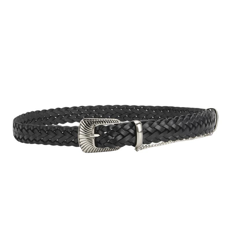 New Top-layer Belt Women's High-end French Niche Skirt Belt Versatile Pin Buckle Belt Women