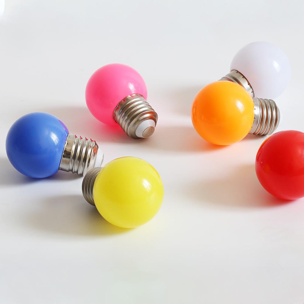 10 stk LED-pære E27 LED-lampe 3W 1W AC 220V Lyspære Kald Varm Hvit Mer Farge Lampada LED Spotlys Bombilla Hjemmedekor Liten Lyspære