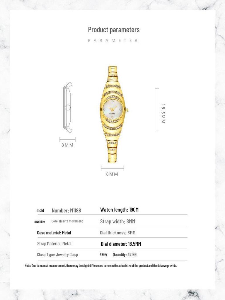 Chic Women's Quartz Bracelet Fashion Watch for Dropshipping
